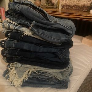 American Eagle Size Two Jeans Bundle- eight pairs of jeans